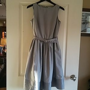 Silver A-Line Scoop Neck Dress